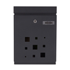 ZENEWOOD GALVANIZED STEELWALL Mount Modernデザインメールボックス-WLD18G