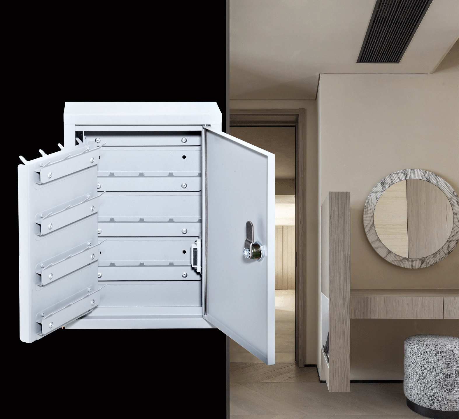 壁掛けキーボックス