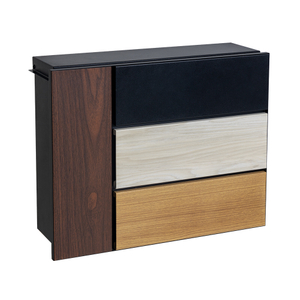 Zenewood 亜鉛メッキ鋼製壁掛けメールボックス - B2368