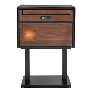 Zenewood 亜鉛メッキ鋼製スタンディング メールボックス - B2393