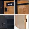 ZENEWOOD WOOD GRAIN MAILBOX&DERVIRGY SAFETY BOX -WPB034